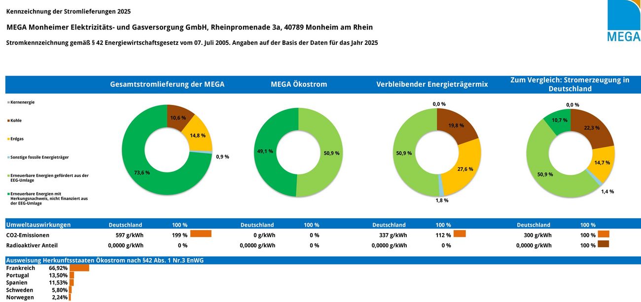 Stromkennzeichnung 2025