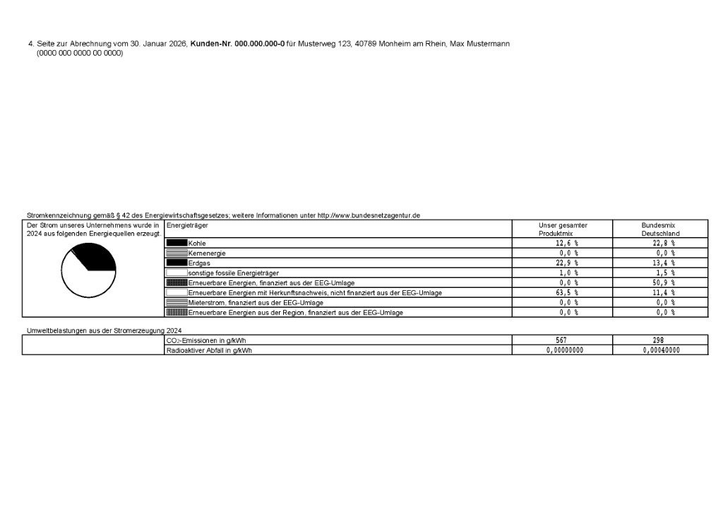 Musterrechnung Grundversorgung Strom Seite 4